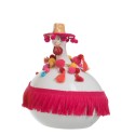 POULE POMPON CER MIX L ASS4 (16x16x21cm)