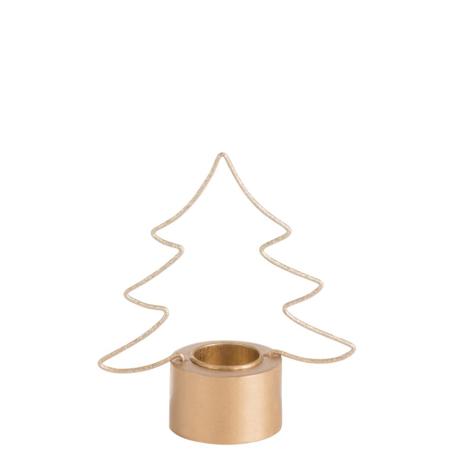 PHPH SAPIN DE NOEL METAL OR S (19x16x7cm)