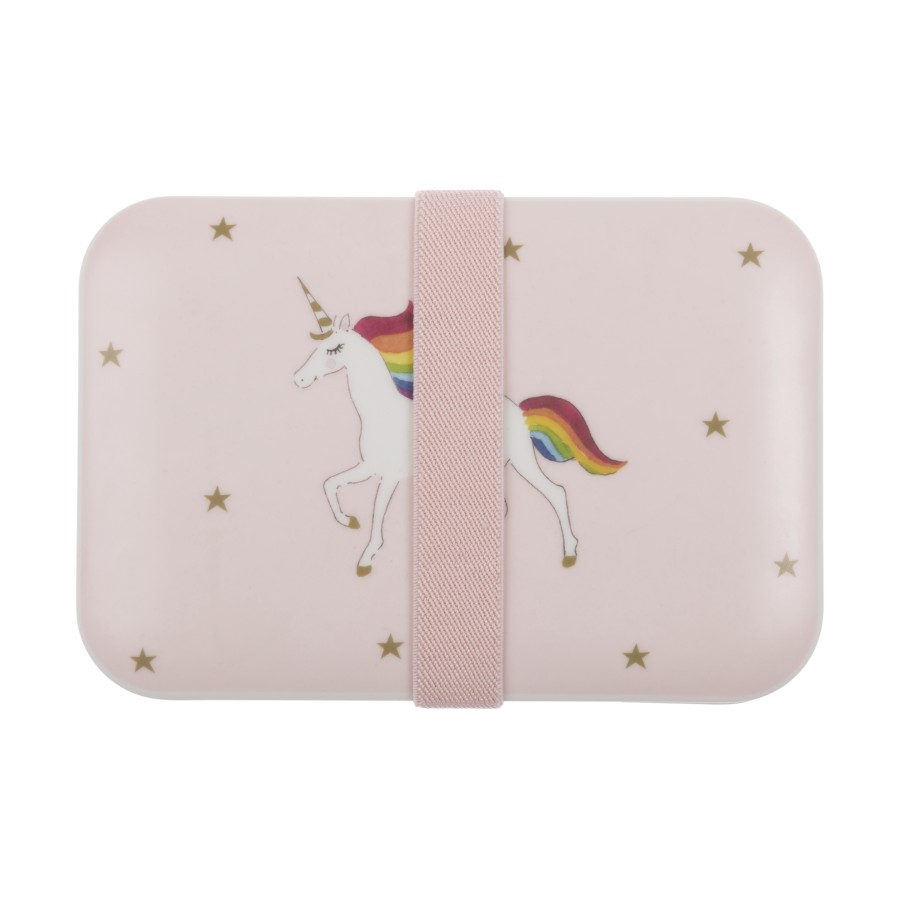 Childrens Bamboo Lunch Box - unicorn