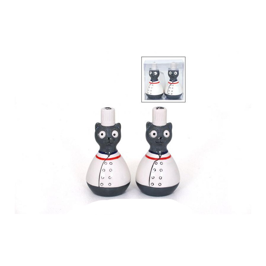 SET S/P CHAT CHEF DANS BOITE PVC 'CAT' 