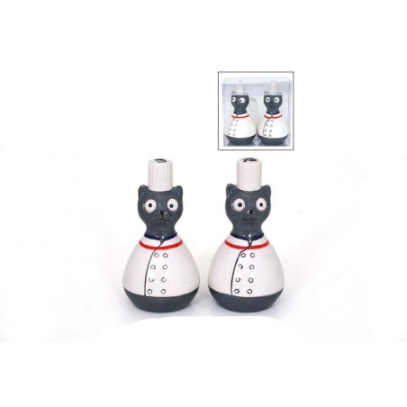 SET S/P CHAT CHEF DANS BOITE PVC 'CAT' 