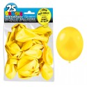 SACHET 25 BALLONS METAL JAUNE CITRON