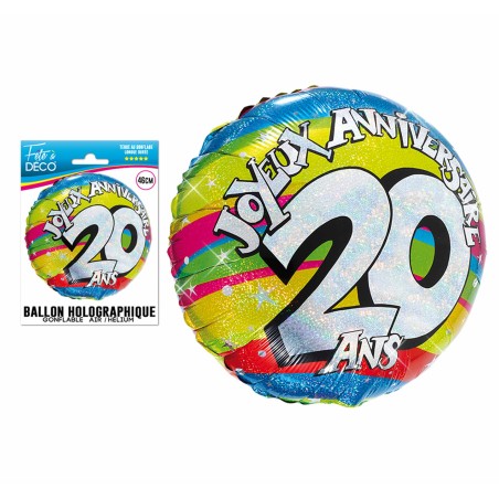 BALLON HELIUM 20 ANS