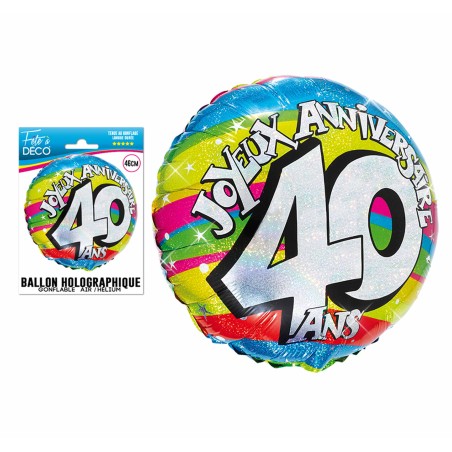 BALLON HELIUM 40 ANS