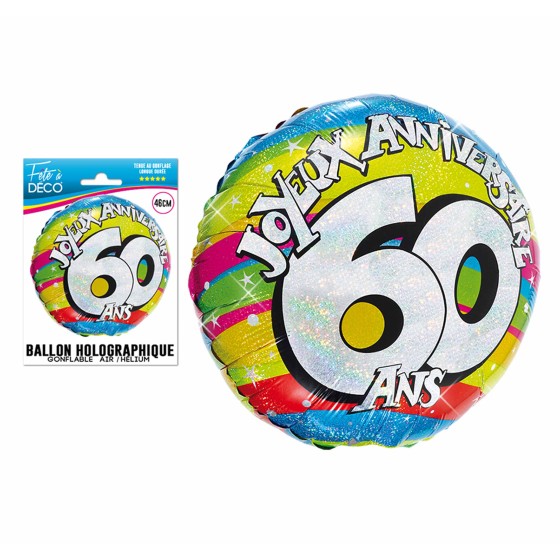 BALLON HELIUM 60 ANS