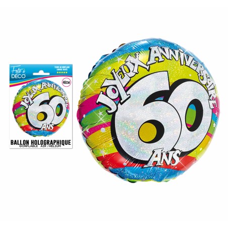 BALLON HELIUM 60 ANS