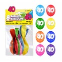 SACHET 8 BALLONS 40 ANS