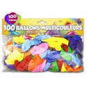 SACHET 100 BALLONS COULEURS ASSORTIES