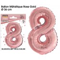 BALLON METALLIQUE ROSE GOLD CHIFFRE 8