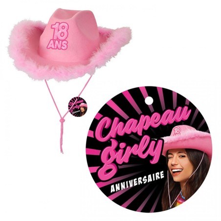 CHAPEAU GIRLY 18 ANS ROSE