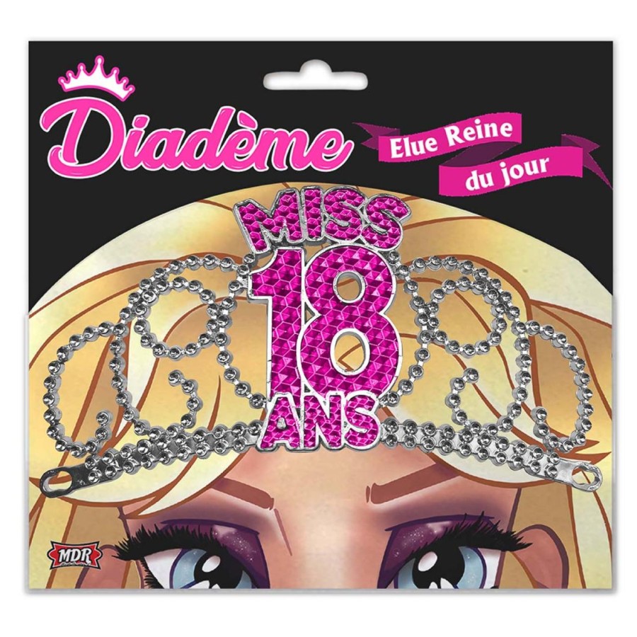 DIADEME MISS 18 ANS FUCHSIA