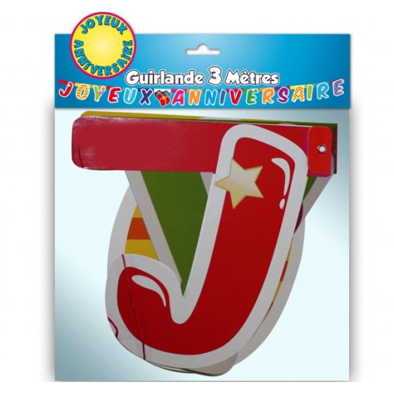 GUIRLANDE LETTRES QUADRI 3 METRES