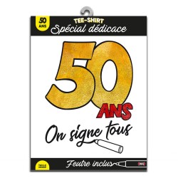 TEE SHIRT ON SIGNE S2/50ANS