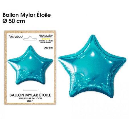 BALLON METALLIQUE ETOILE BLEU