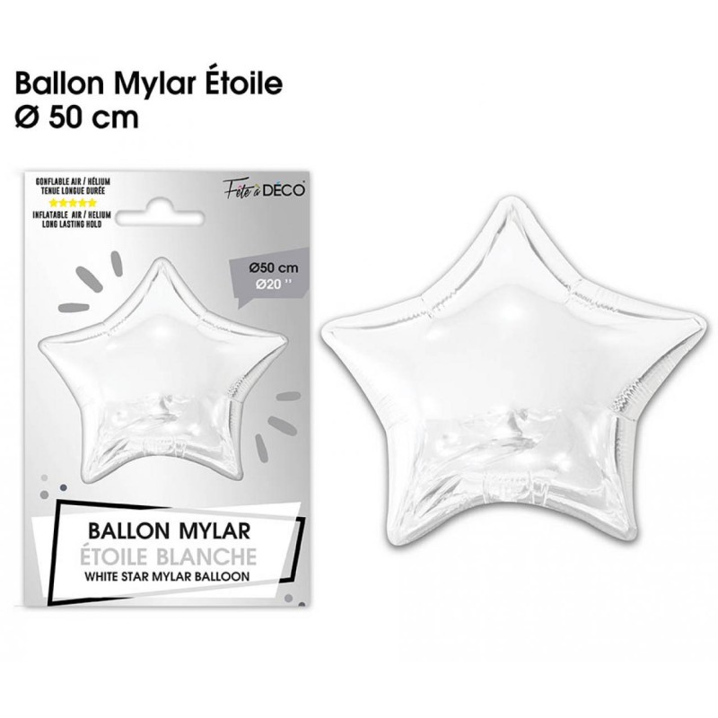 BALLON METALLIQUE ETOILE BLEU