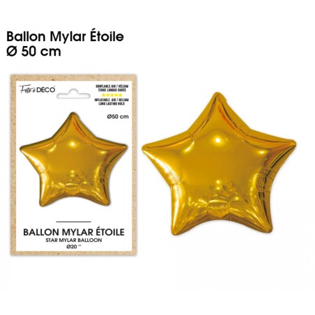 BALLON METALLIQUE ETOILE FUCHSIA