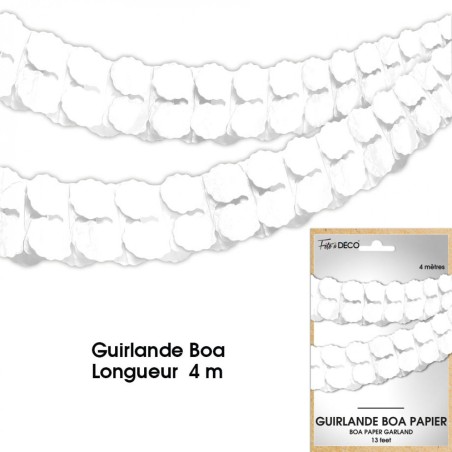 GUIRLANDE BOA PAPIER BLANC