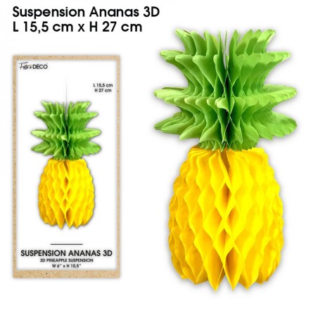 SUSPENSION ANANAS 3D JAUNE