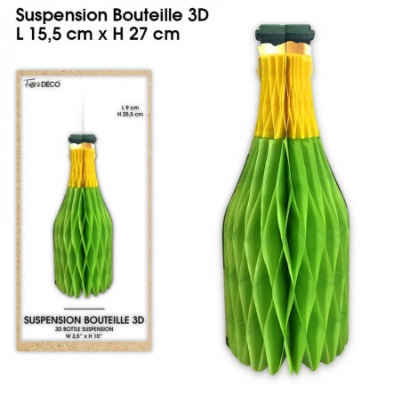 SUSPENSION BOUTEILLE 3D VERTE