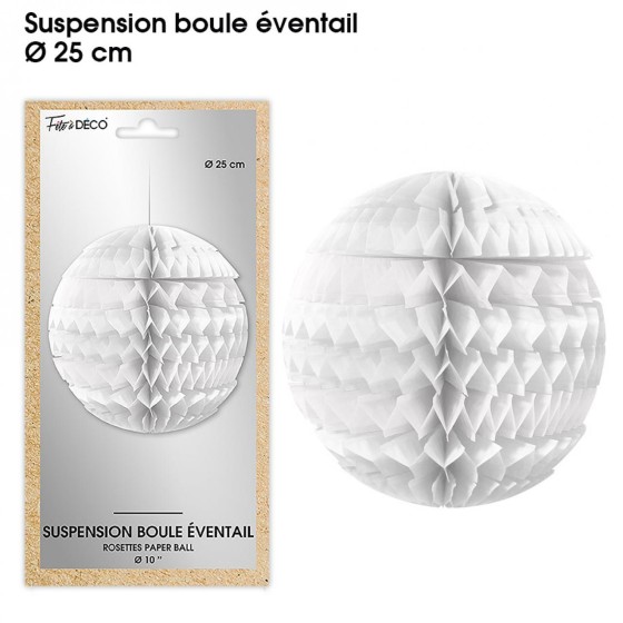 SUSPENSION BOULE EVENTAIL BLANCHE