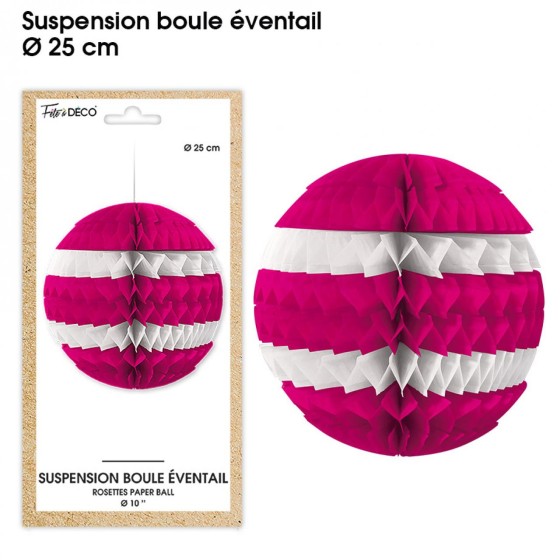 SUSPENSION BOULE EVENTAIL FUCHSIA