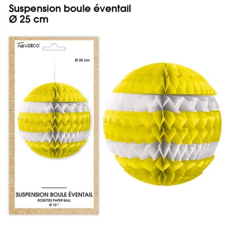 SUSPENSION BOULE EVENTAIL JAUNE