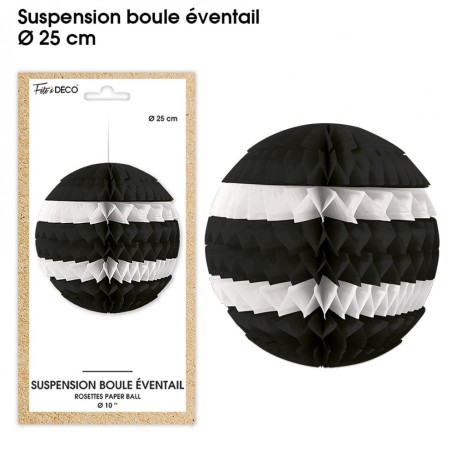 SUSPENSION BOULE EVENTAIL NOIRE