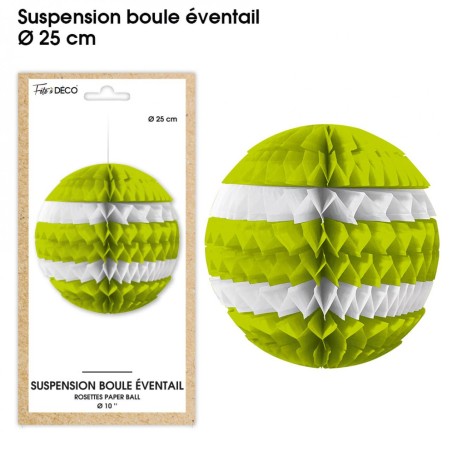 SUSPENSION BOULE EVENTAIL VERTE