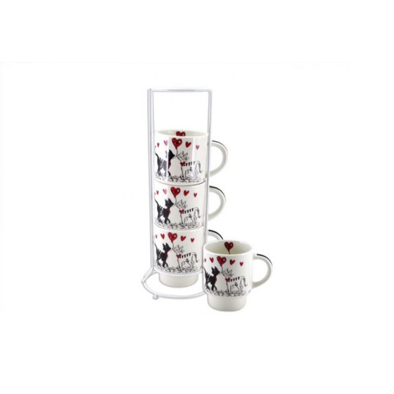 SET DE 4 MUGS S/COLONNE CHOUPY