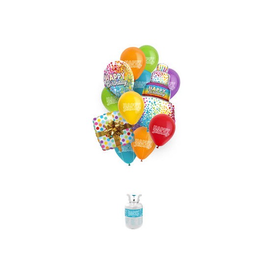 Réservoir Hélium Balloongaz 30 'Happy Birthday' 