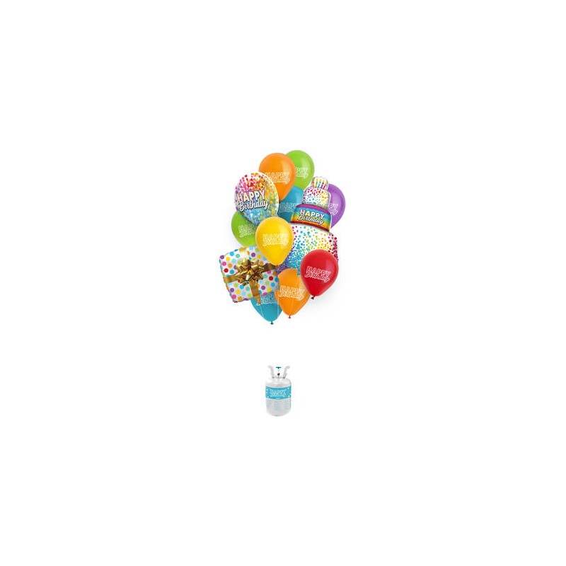 Réservoir Hélium Balloongaz 30 'Happy Birthday' 