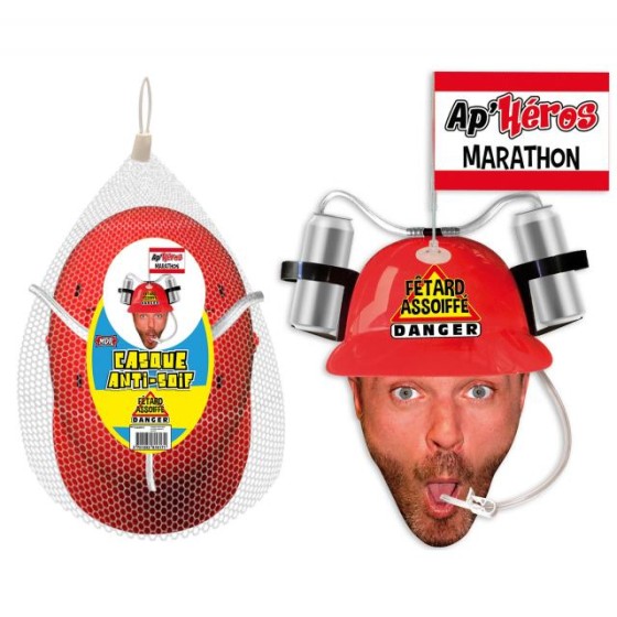 CASQUE FÊTARD ASSOIFFE  ROUGE