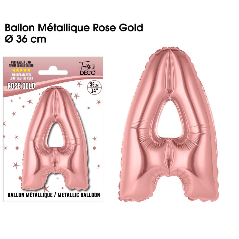 BALLON METALLIQUE ROSE GOLD LETTRE A