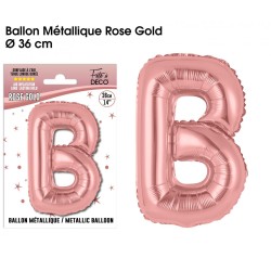BALLON METALLIQUE ROSE GOLD LETTRE B