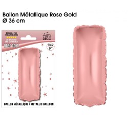 BALLON METALLIQUE ROSE GOLD LETTRE I