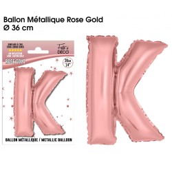 BALLON METALLIQUE ROSE GOLD LETTRE K