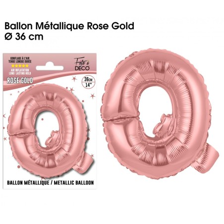 BALLON METALLIQUE ROSE GOLD LETTRE Q