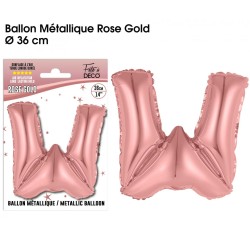 BALLON METALLIQUE ROSE GOLD LETTRE W