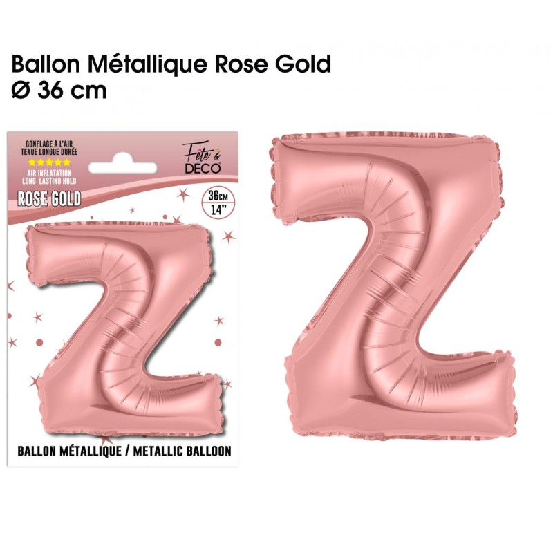 Ballon lettre Z - Rose gold – La Boite à Dragées