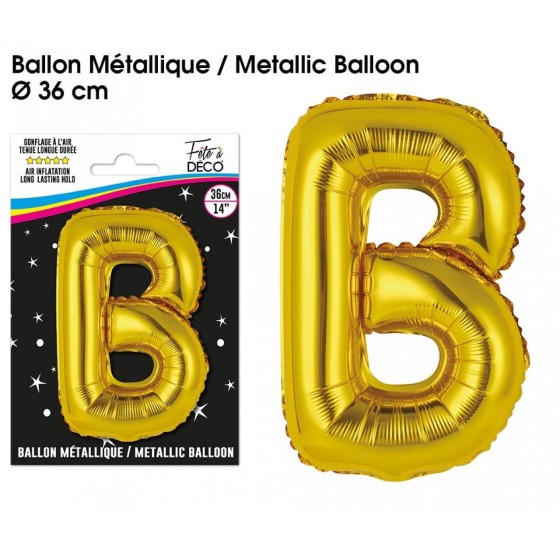 BALLON METALLIQUE OR LETTRE B