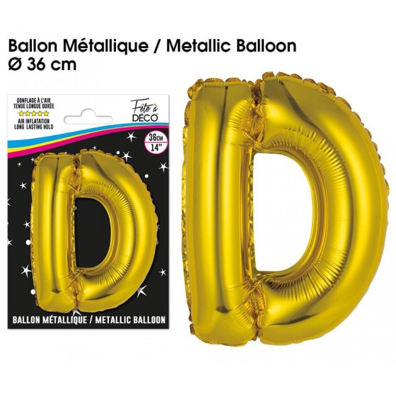 BALLON METALLIQUE OR LETTRE D