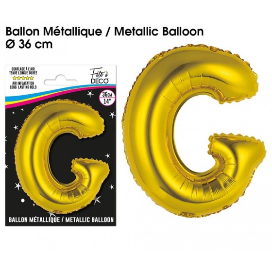 BALLON METALLIQUE OR LETTRE G