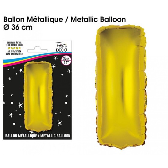 BALLON METALLIQUE OR LETTRE I