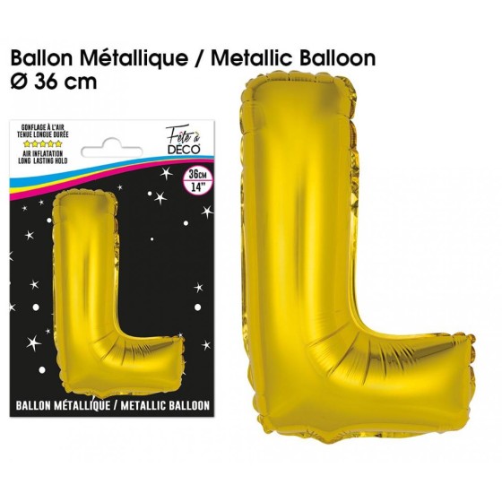 BALLON METALLIQUE OR LETTRE L