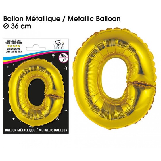 BALLON METALLIQUE OR LETTRE O