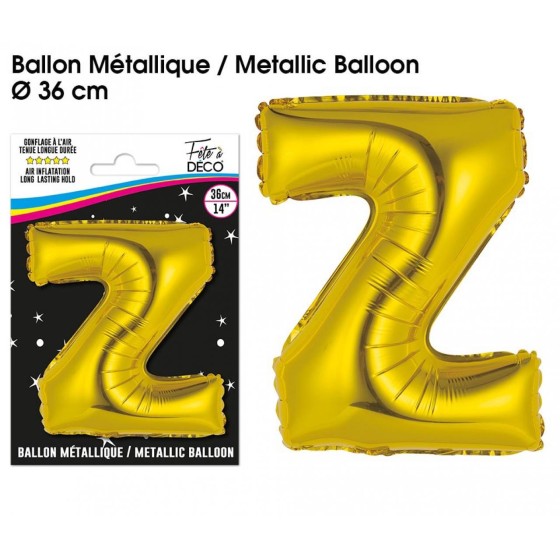 BALLON METALLIQUE OR LETTRE Z