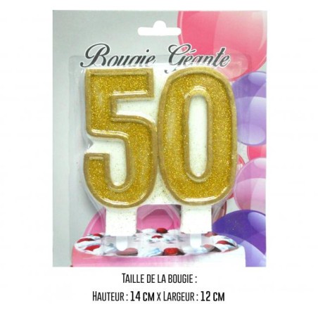 BOUGIE BLISTER GEANTE OR 50