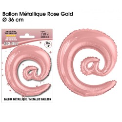 BALLON METALLIQUE ROSE GOLD AROBASE