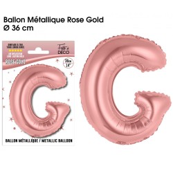 BALLON METALLIQUE ROSE GOLD LETTRE G