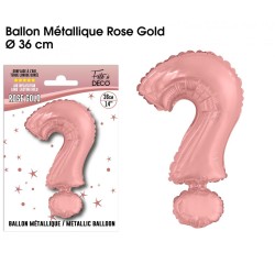 BALLON METALLIQUE ROSE GOLD INTERROGATION